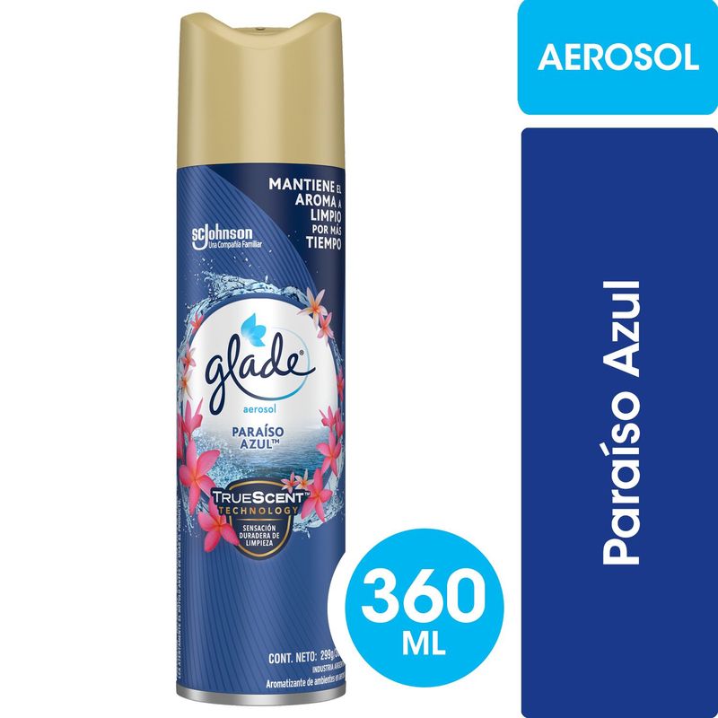 GLADE - Desodorante Ambiental Glade Aerosol Paraíso Azul 360 ml