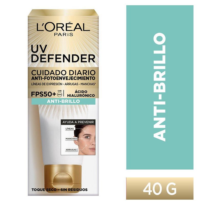 LOREAL PARIS - CREMA UV DEF TOQUE SECO DERMO 0.06 LT