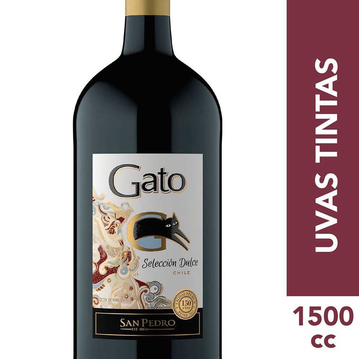 GATO - Cóctel Vino Tinto Dulce Gato 9° 1500 cc