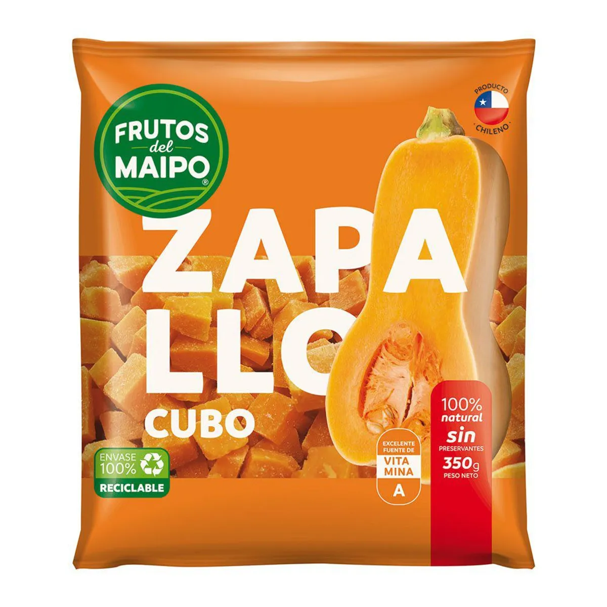 FRUTOS DEL MAIPO - Zapallo en Cubo Congelado Frutos de Maipo 350 g
