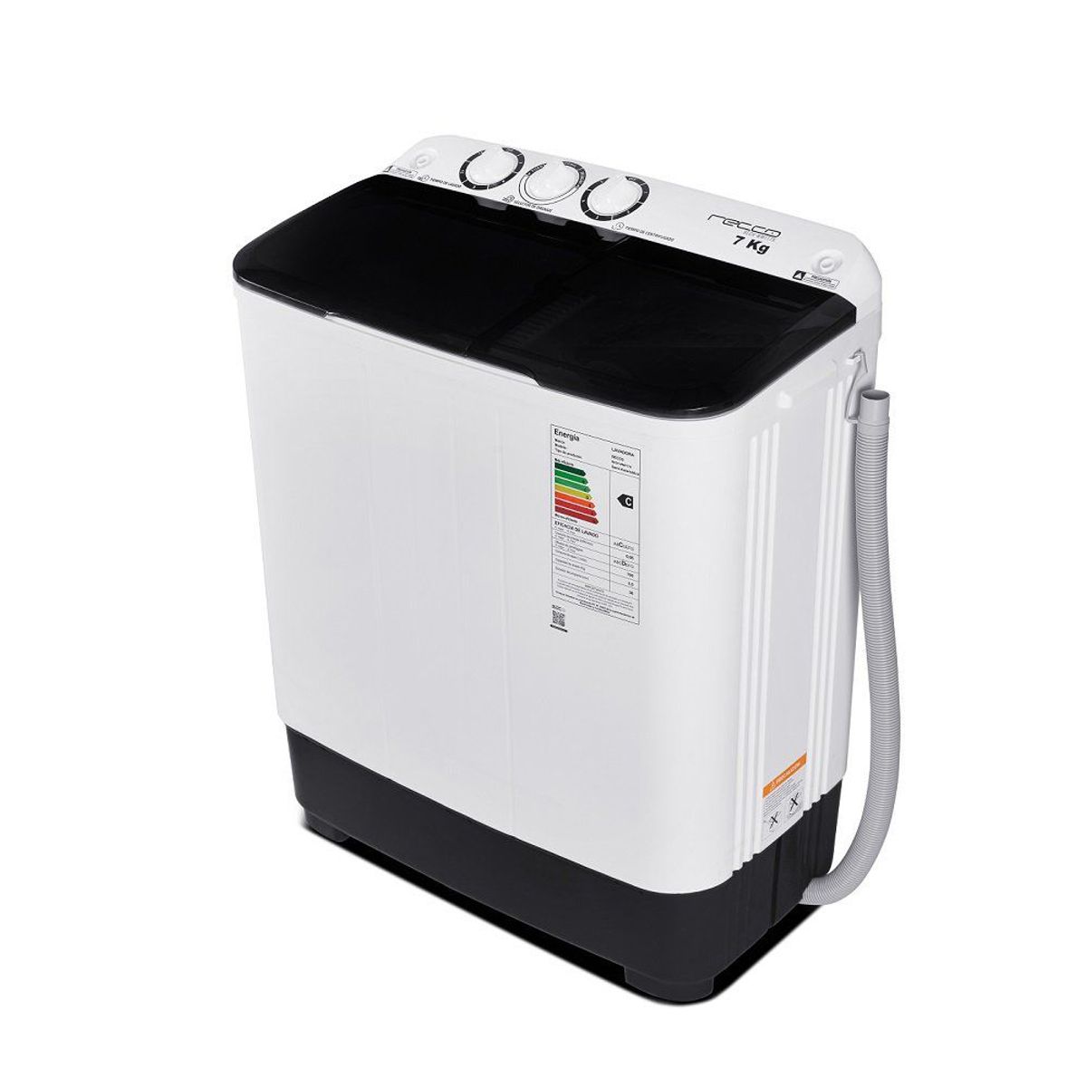 RECCO - LAVADORA 7KG SEMI-AUTOMATICA RECH-WMTT7K BCO RECCO