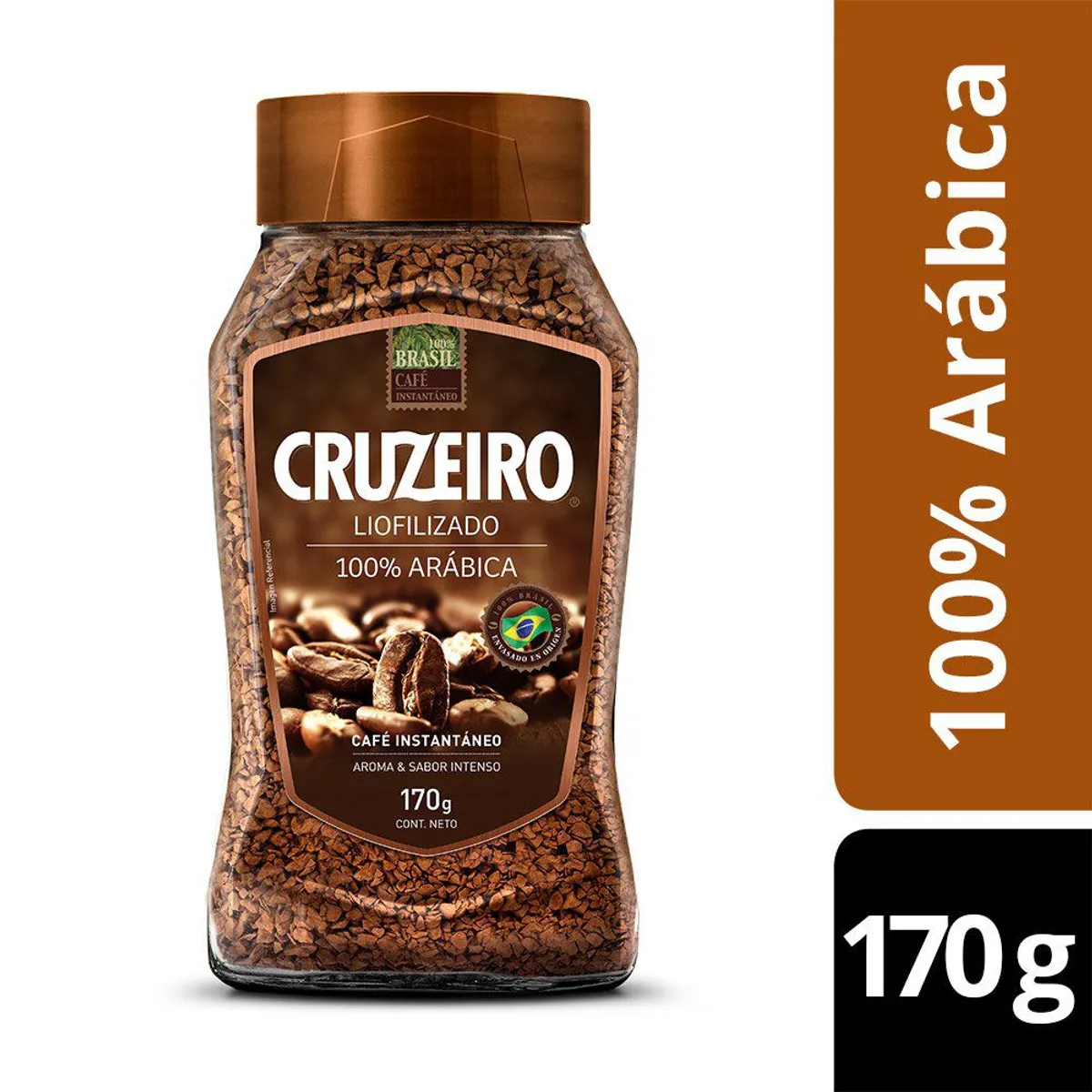 CRUZEIRO - Café Instantáneo Liofilizado Arábico Cruzeiro 170 g