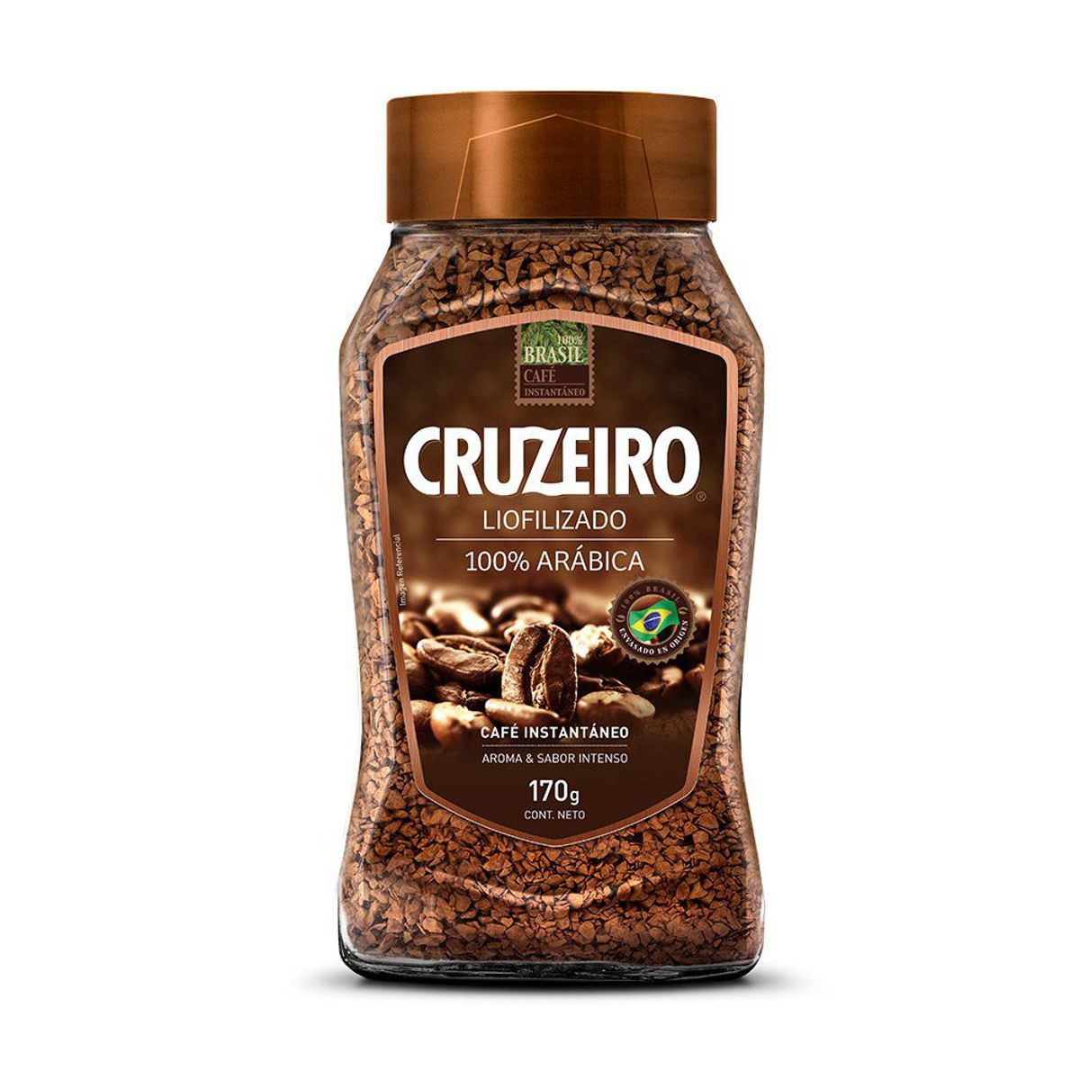 CRUZEIRO - Café Instantáneo Liofilizado Arábico Cruzeiro 170 g