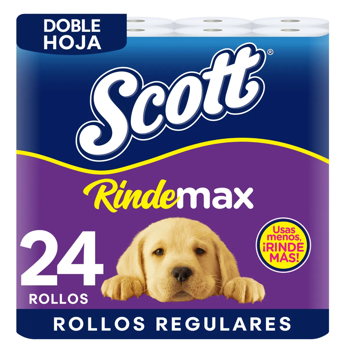 SCOTT - Papel Higiénico Scott Rindemax Doble Hoja 24 rollos