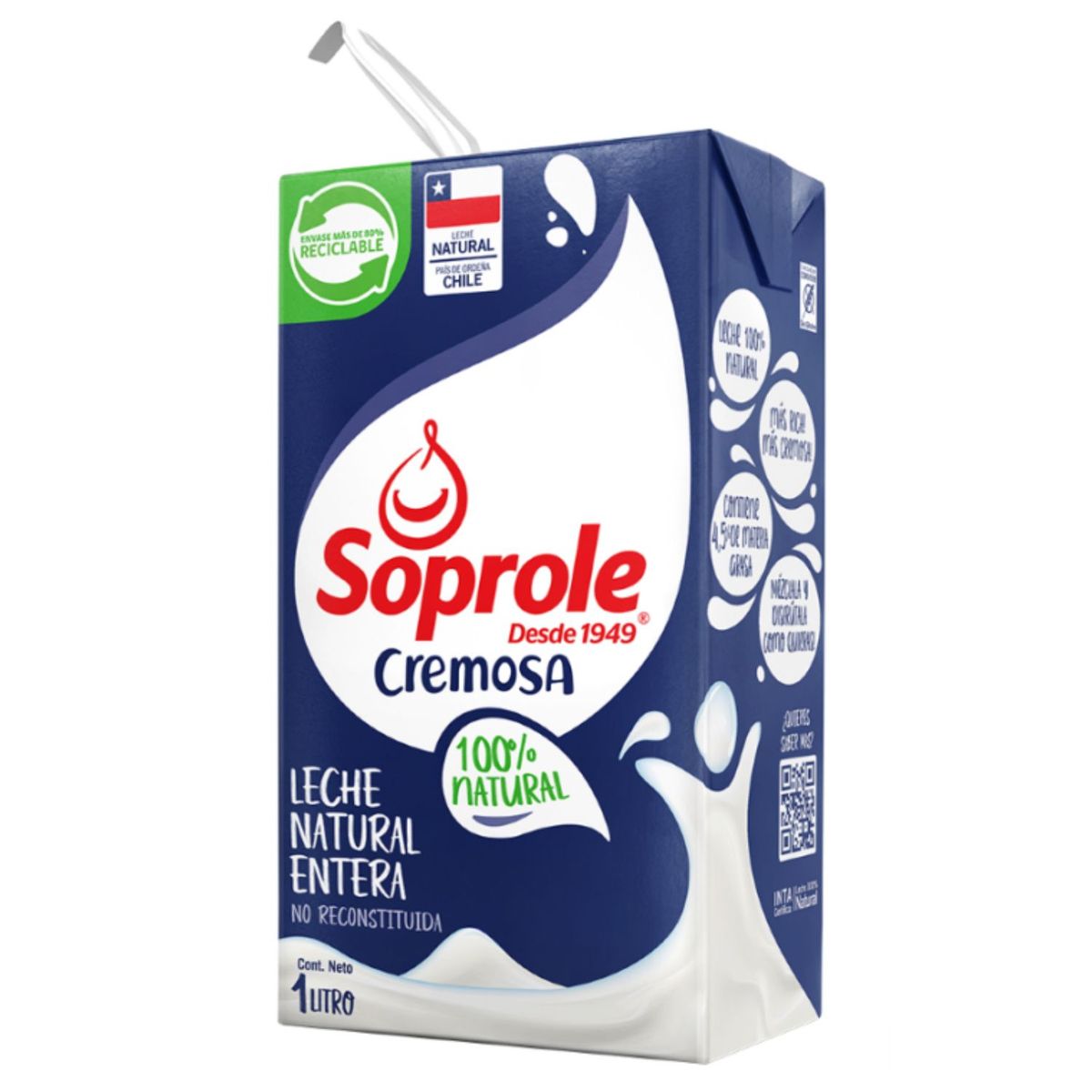 SOPROLE - Leche Entera Natural Cremosa