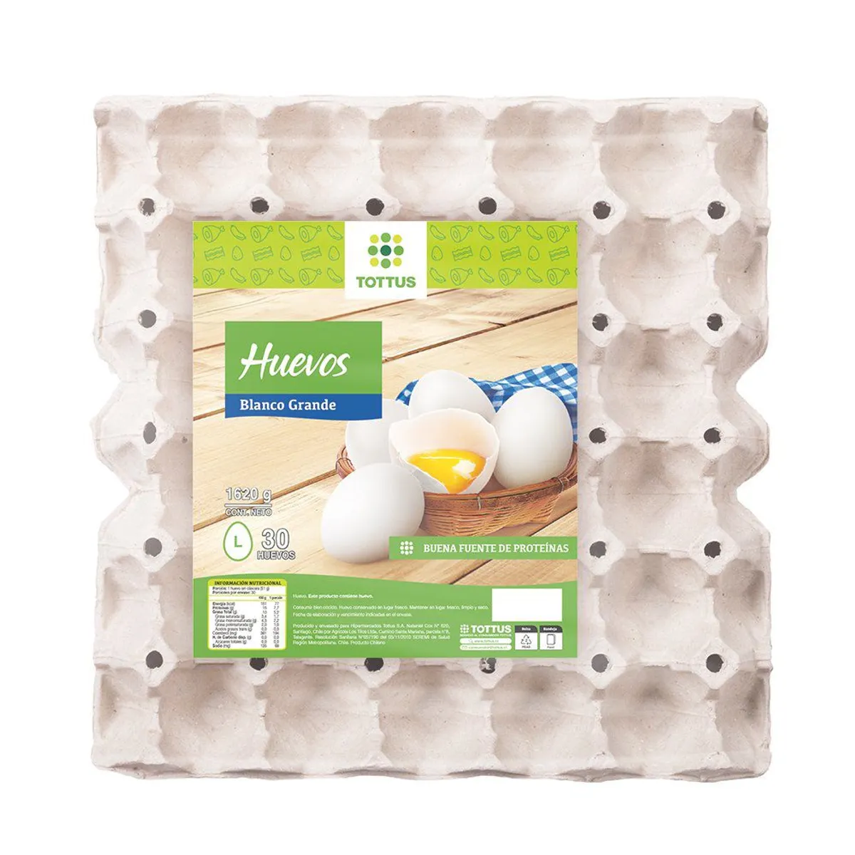 TOTTUS - Huevos Blanco Grande Tottus 30 Un