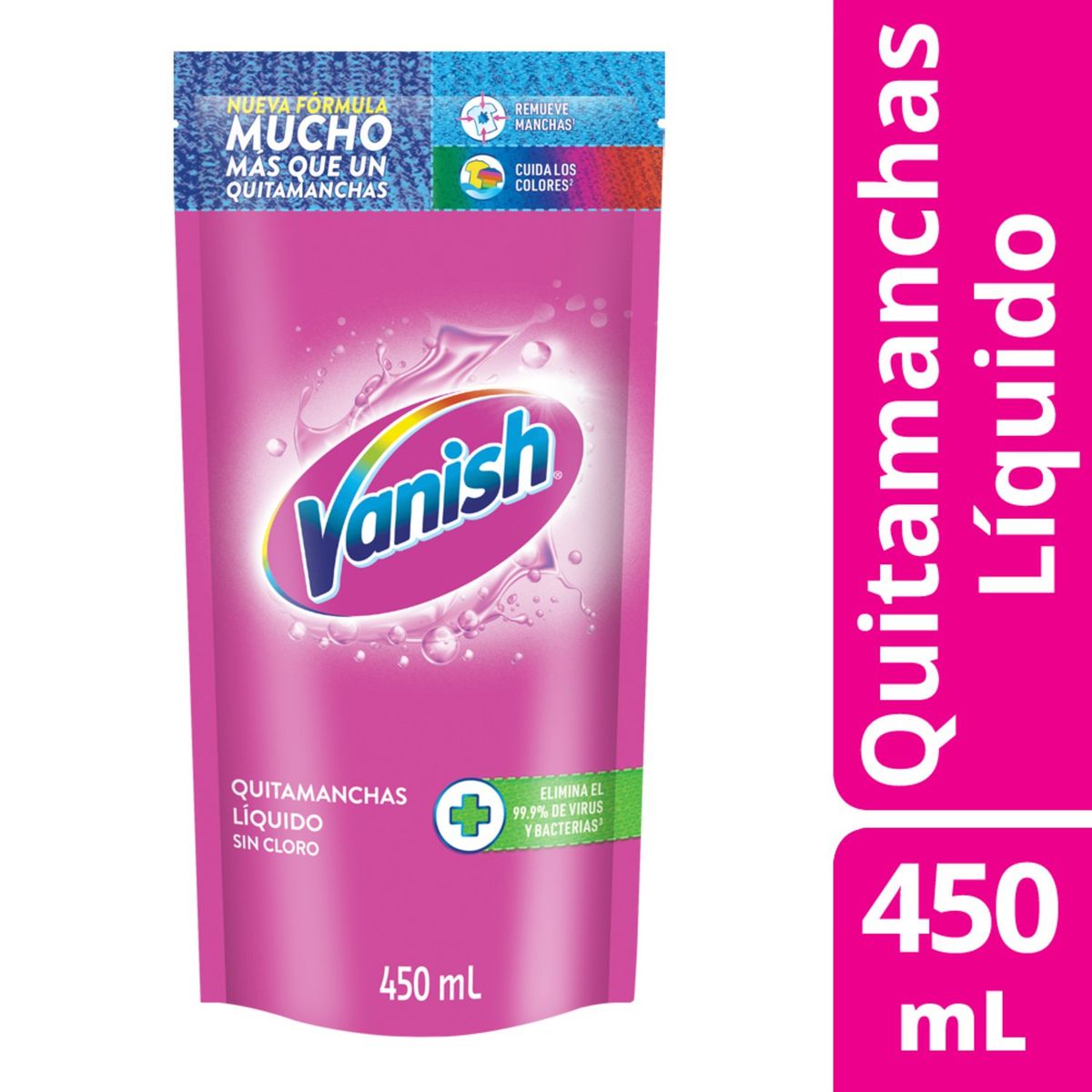 VANISH - Quitamanchas Líquido Ropa Color Repuesto Vanish 450 ml