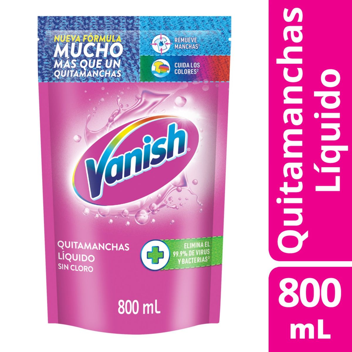 VANISH - Quitamanchas Líquido Ropa Color Repuesto Vanish 800 ml