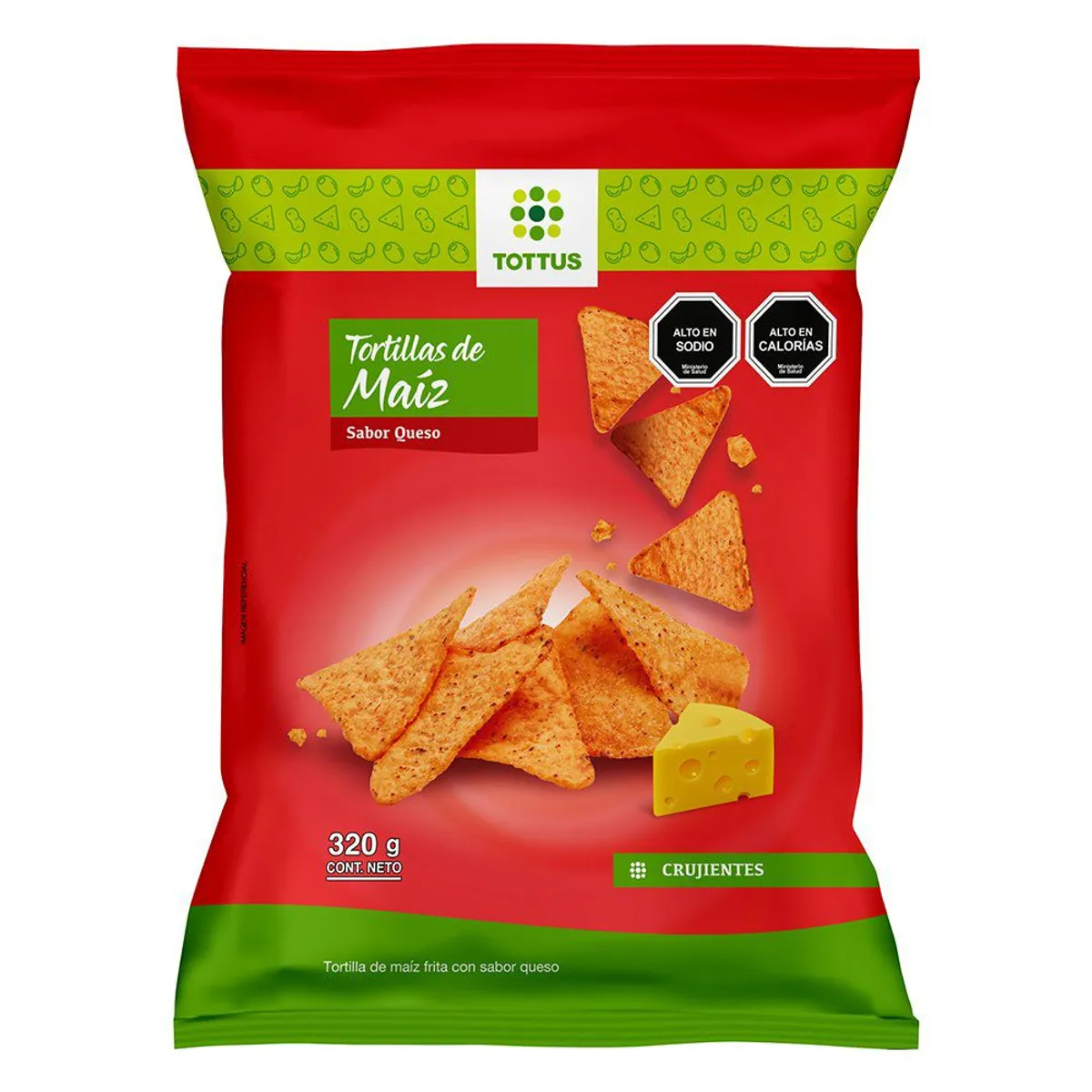 TOTTUS - TORTILLA MAIZ SABOR QUESO TOTTUS 320 G