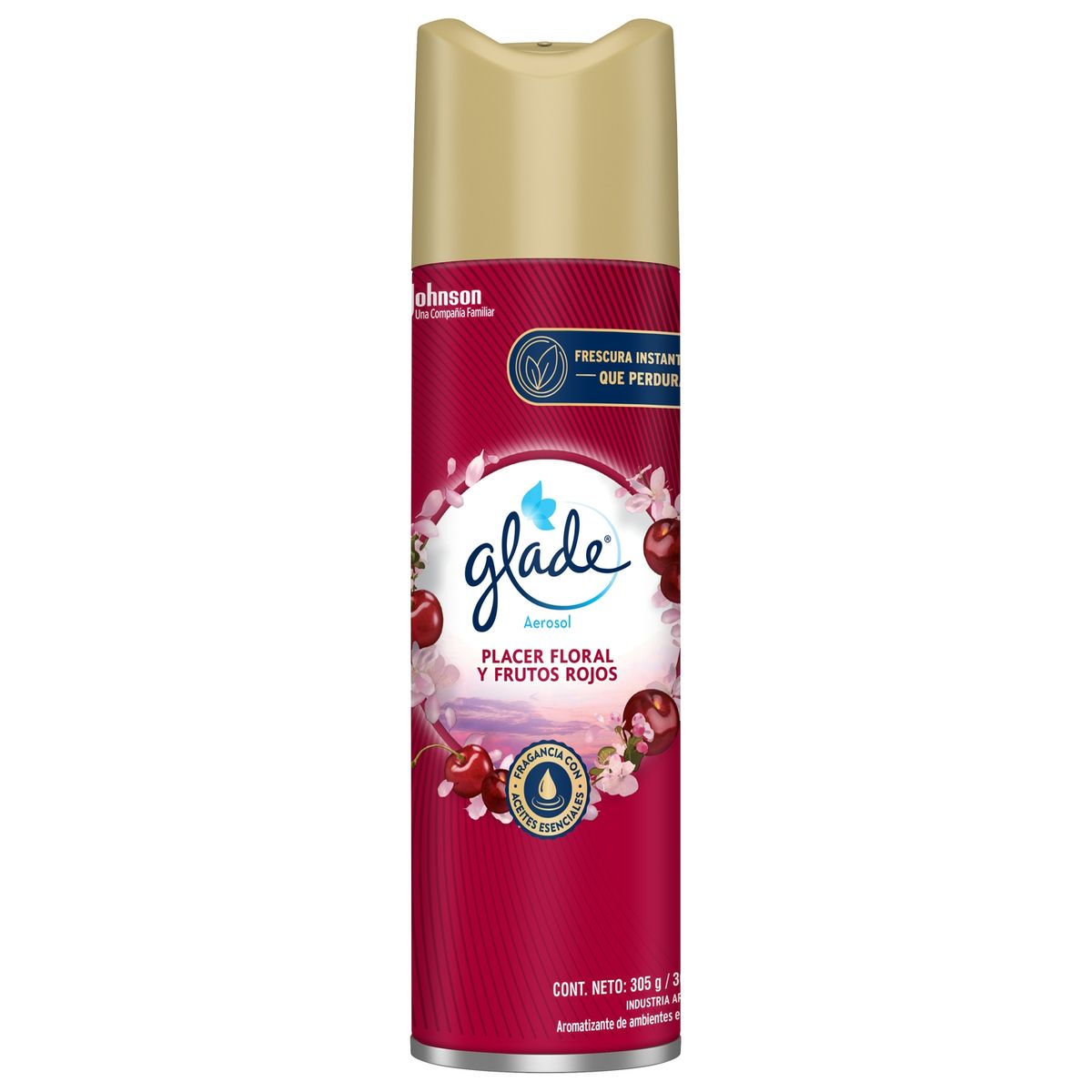 GLADE - Desodorante Ambiental Glade Aerosol Placer Floral y Frutos Rojos 360 ml