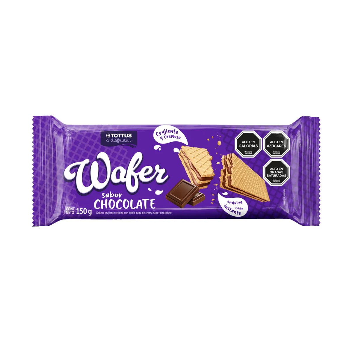 TOTTUS - WAFER CREMA CHOCOLATE TOTTUS 150 G