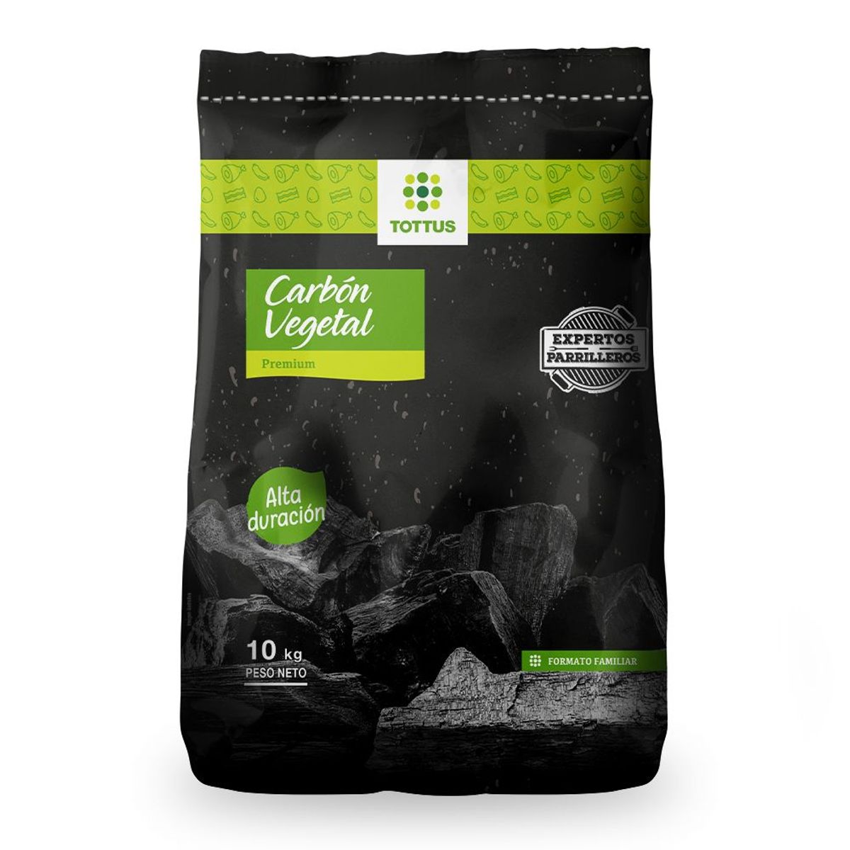 TOTTUS - CARBON VEG. ALTA DURACION TOTTUS 10 KG