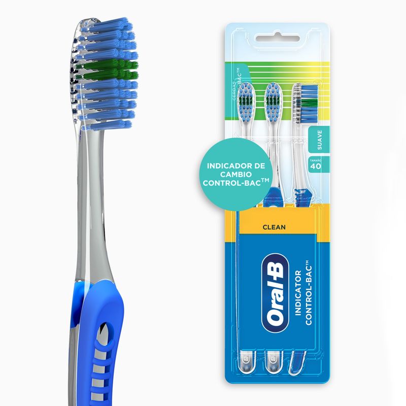 ORAL B - Pack Cepillo Dental Antibacterial Clean 3x2
