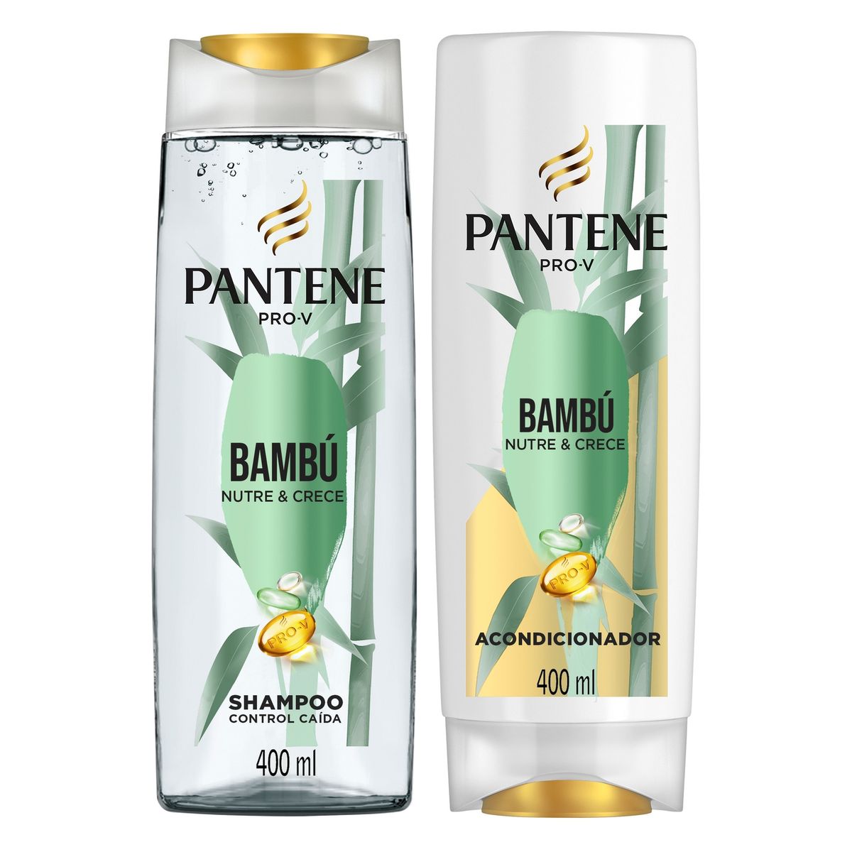 PANTENE - Pack Shampoo + Acondicionador Bambú Pantene 2x400 ml