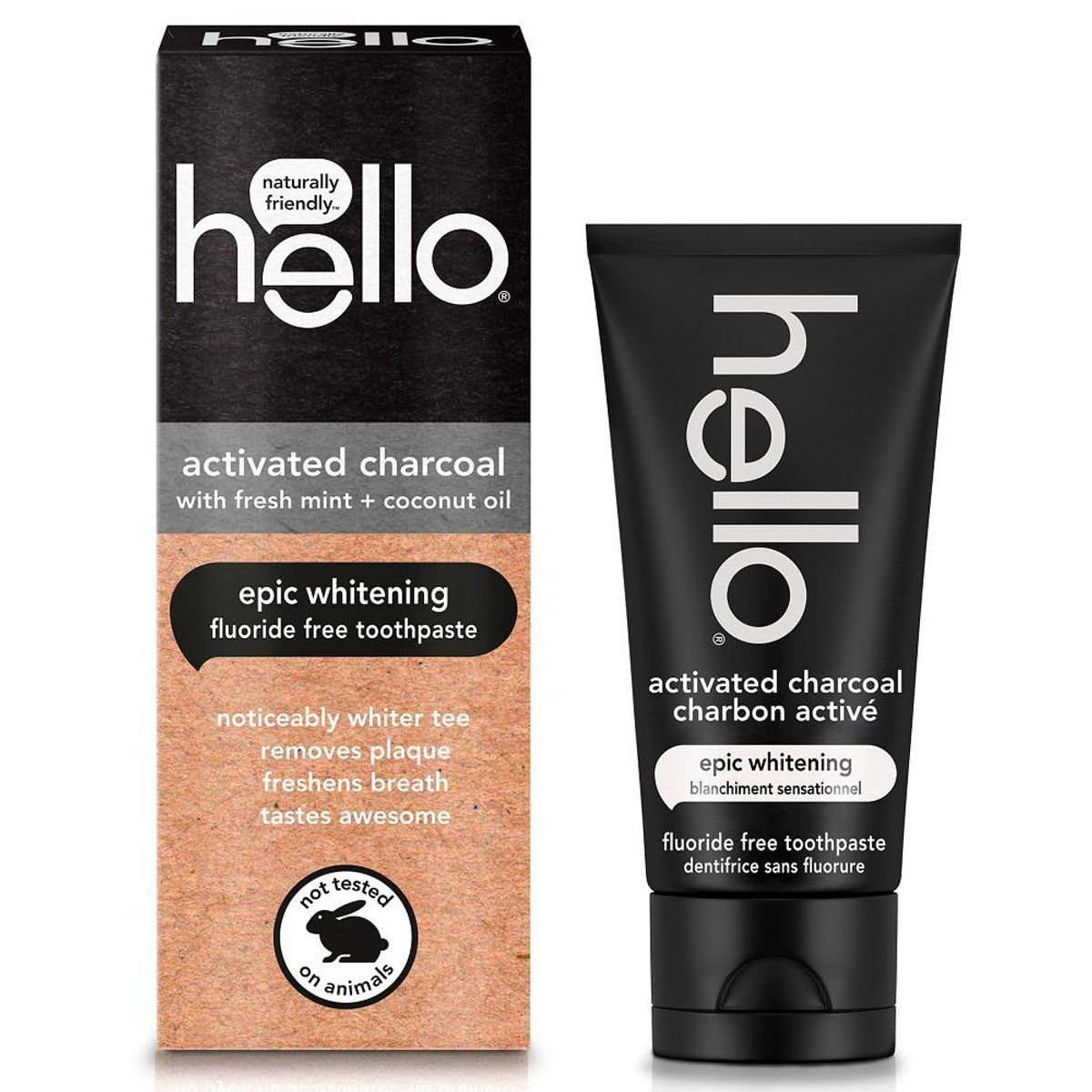 HELLO - Pasta de Dientes Charcoal Sin Flúor