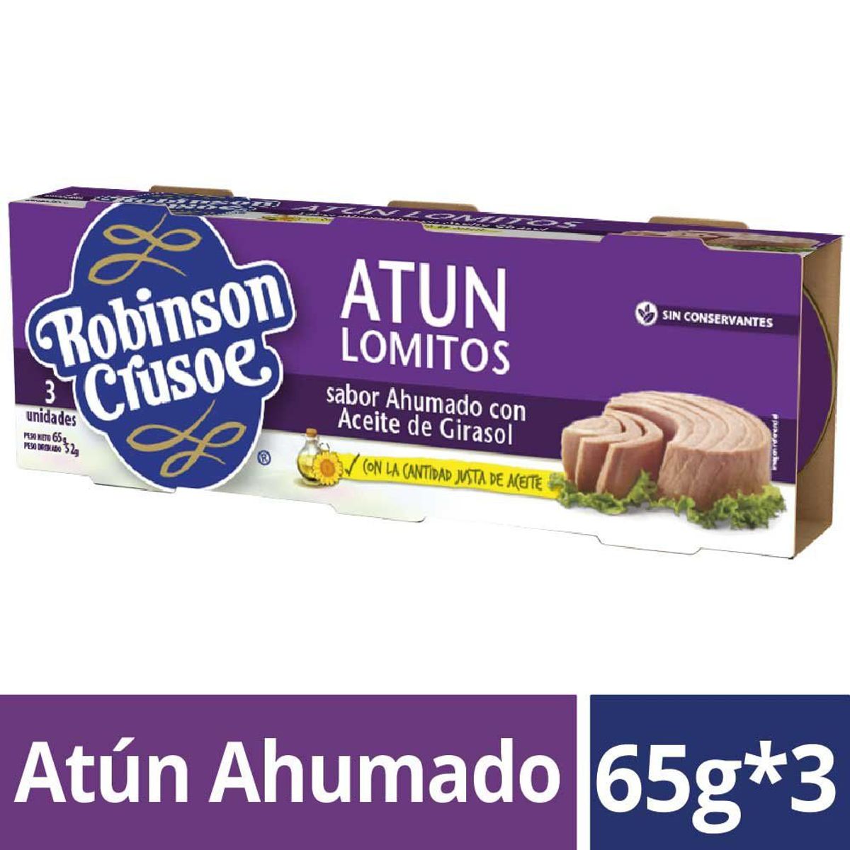 ROBINSON CRUSOE - Atún Tripack Ahumado R Crusoe 156 grs.