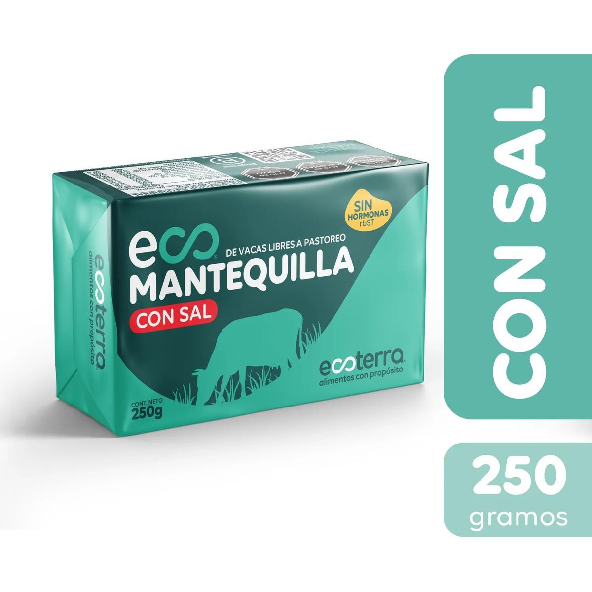 ECOTERRA - Mantequilla con Sal Vacas Libres a Pastoreo Ecoterra 250 g