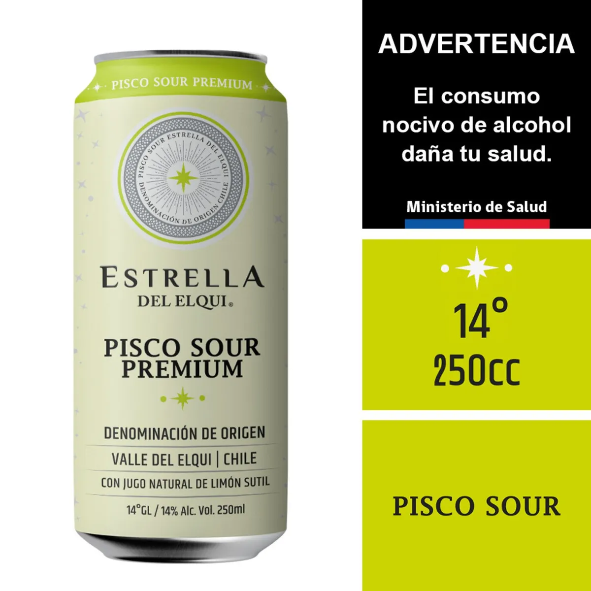 ESTRELLA DEL ELQUI - Pisco Sour Estrella del Elqui 14° Lata