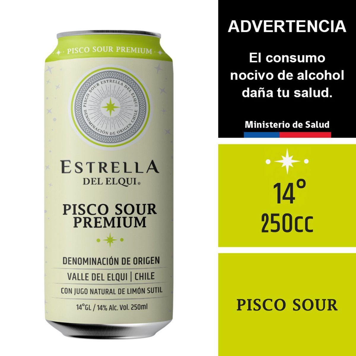ESTRELLA DEL ELQUI - Pisco Sour Estrella del Elqui 14° Lata