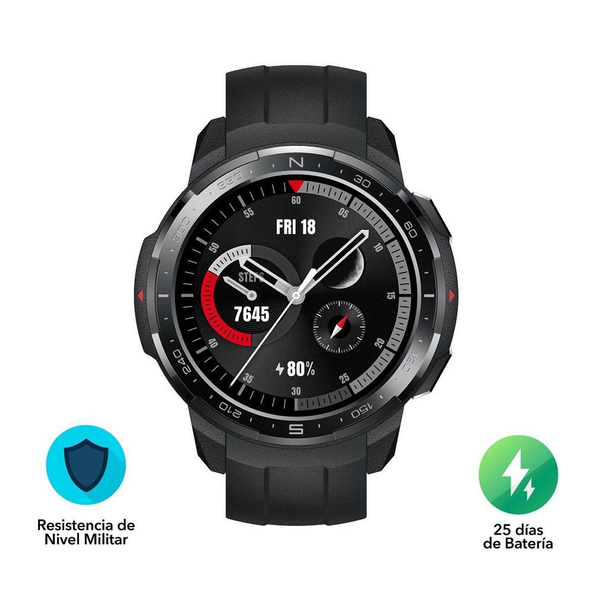  - (D)SMARTWATCH GS PRO BLACK HONOR