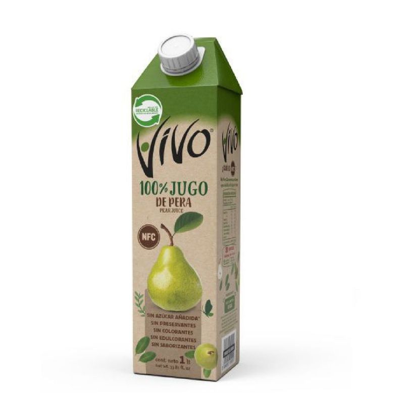 VIVO - NECTAR PERA 100 FRUTA VIVO 1 LT