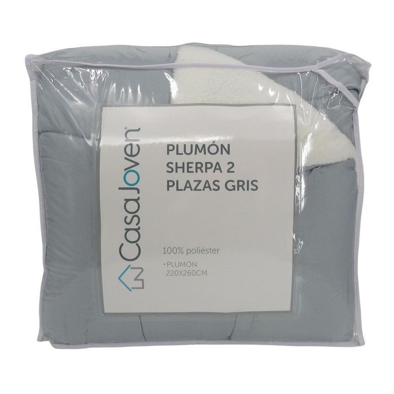CASA JOVEN - Plumón Sherpa 2 Plazas Gris