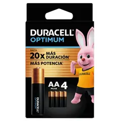 DURACELL - PILA OPTIMUM AA 4 UNIDS