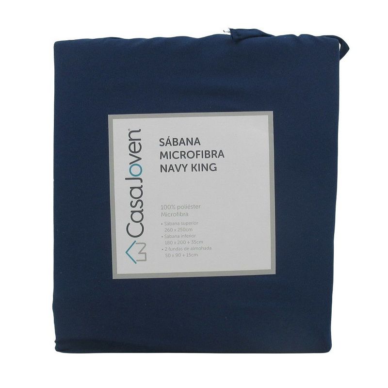CASA JOVEN - Sábanas Microfibra Navy King