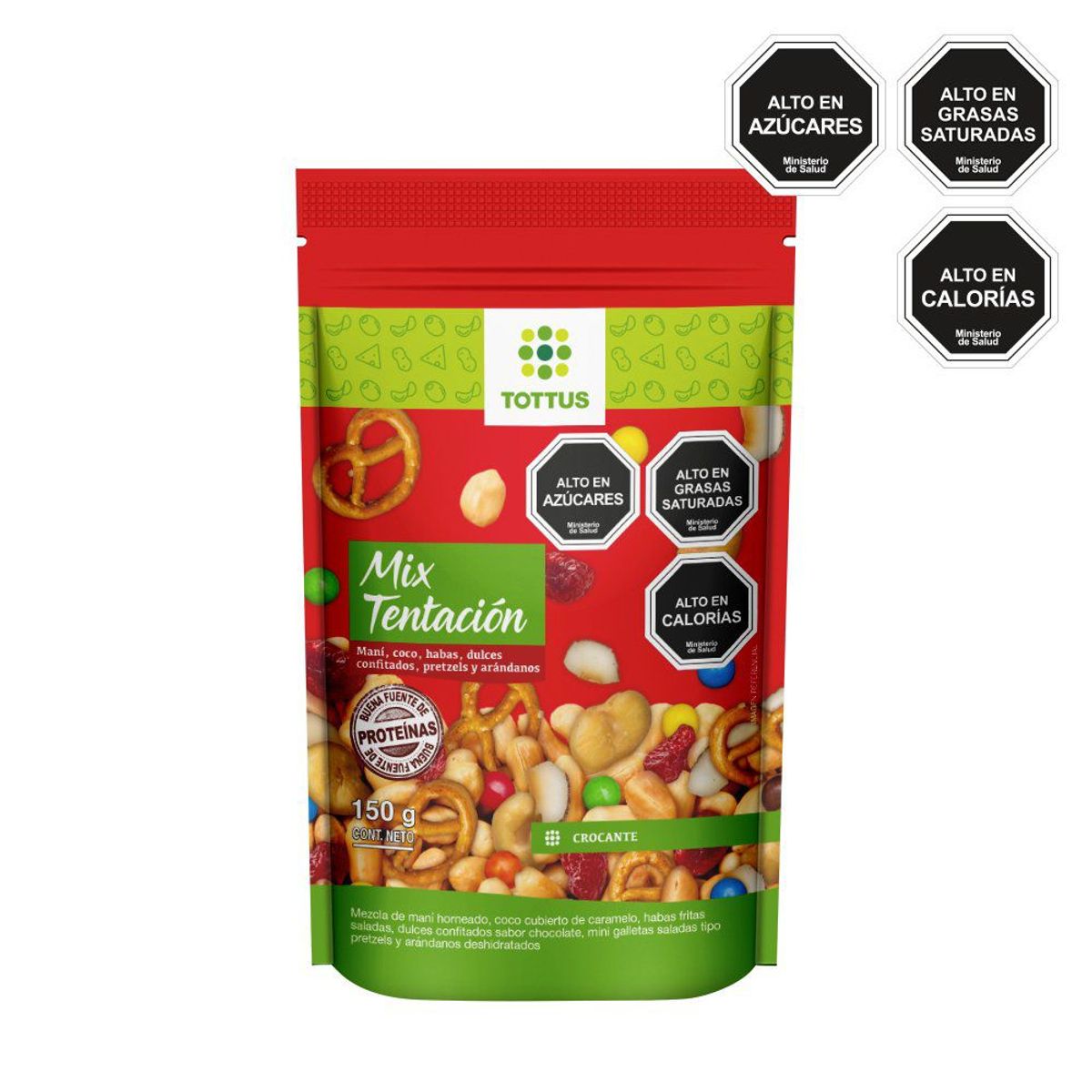 TOTTUS - Mix Frutos Secos Tentación Tottus 150 g