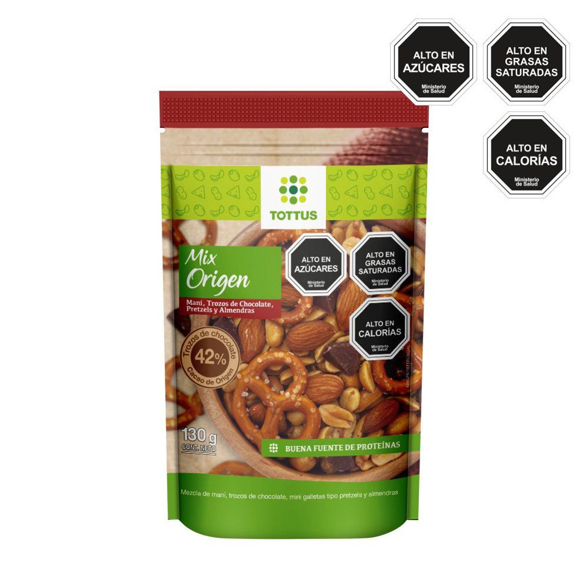 TOTTUS - Mix Frutos Secos Origen Tottus 130 g