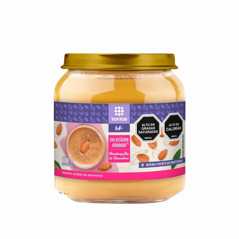 TOTTUS LIFE - MANTEQUILLA ALMENDRAS TOTTUS 200 G