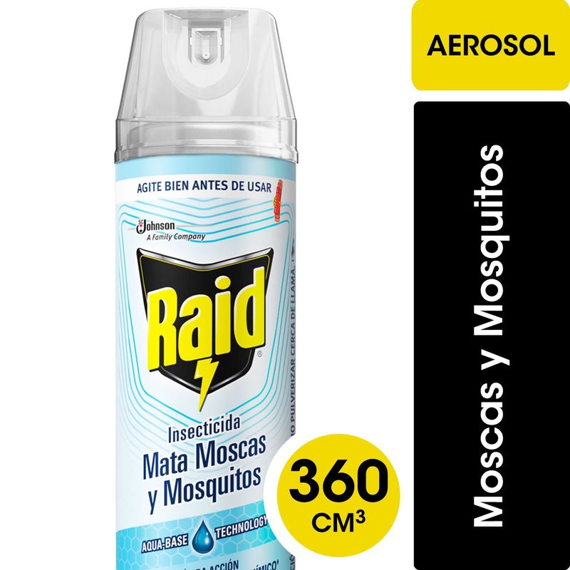 RAID - Insecticida Max Mata Moscas y Mosquitos Base Acuosa