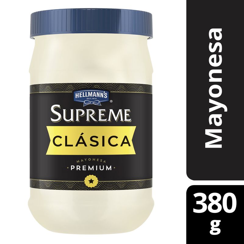 HELLMANN'S - Mayonesa Hellmanns Supreme Clásica Frasco 380 g