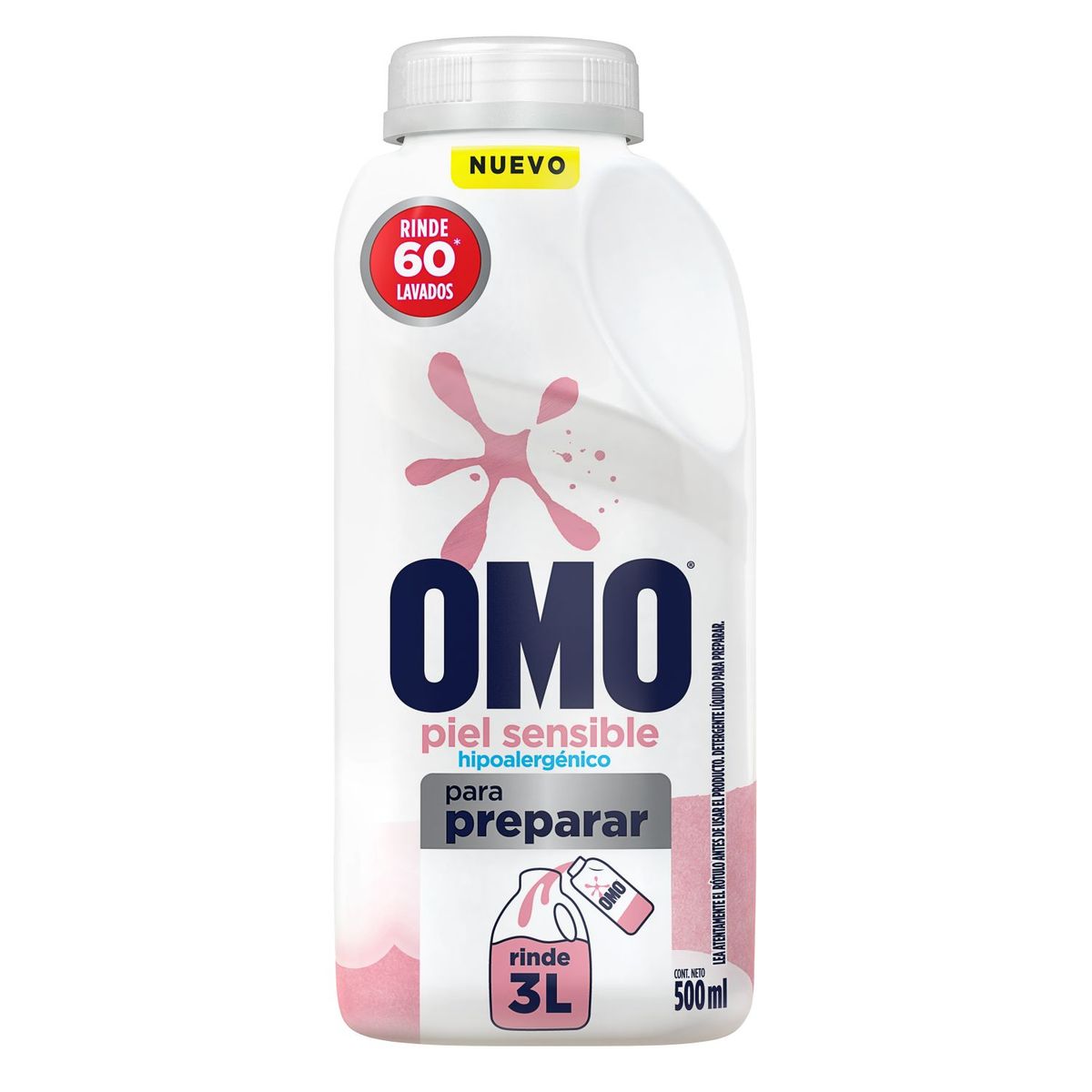OMO - Detergente Líquido para Diluir Piel Sensible Omo 500 ml