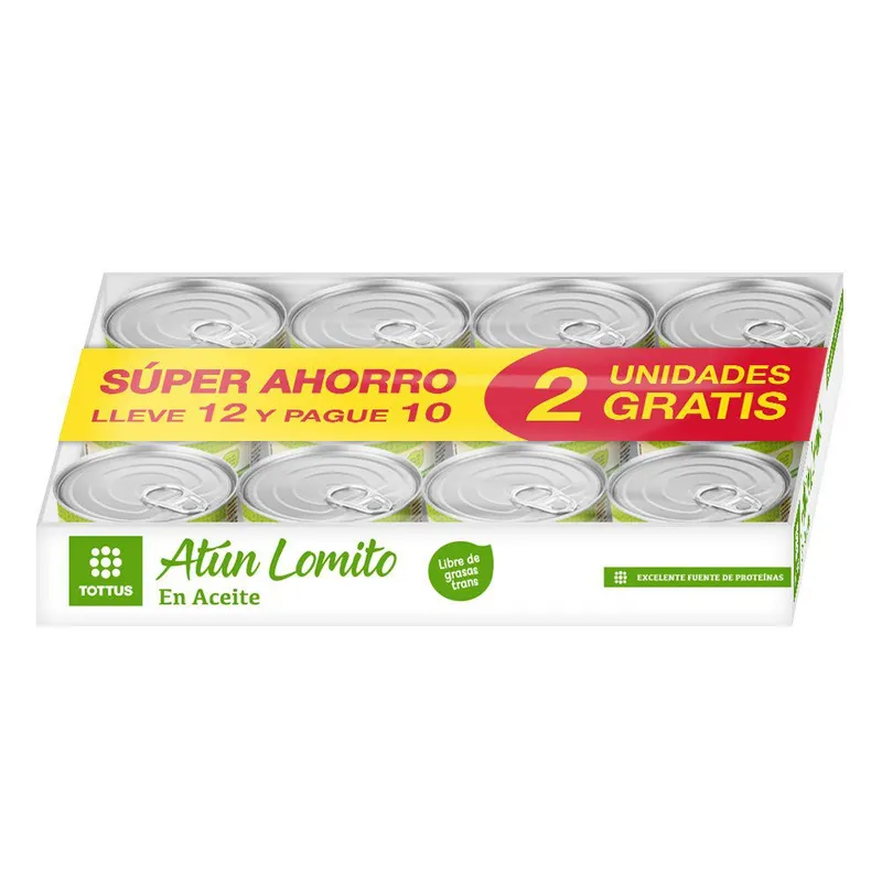 TOTTUS - ATUN LOMITO EN ACEITE PACK 12 TOTTUS