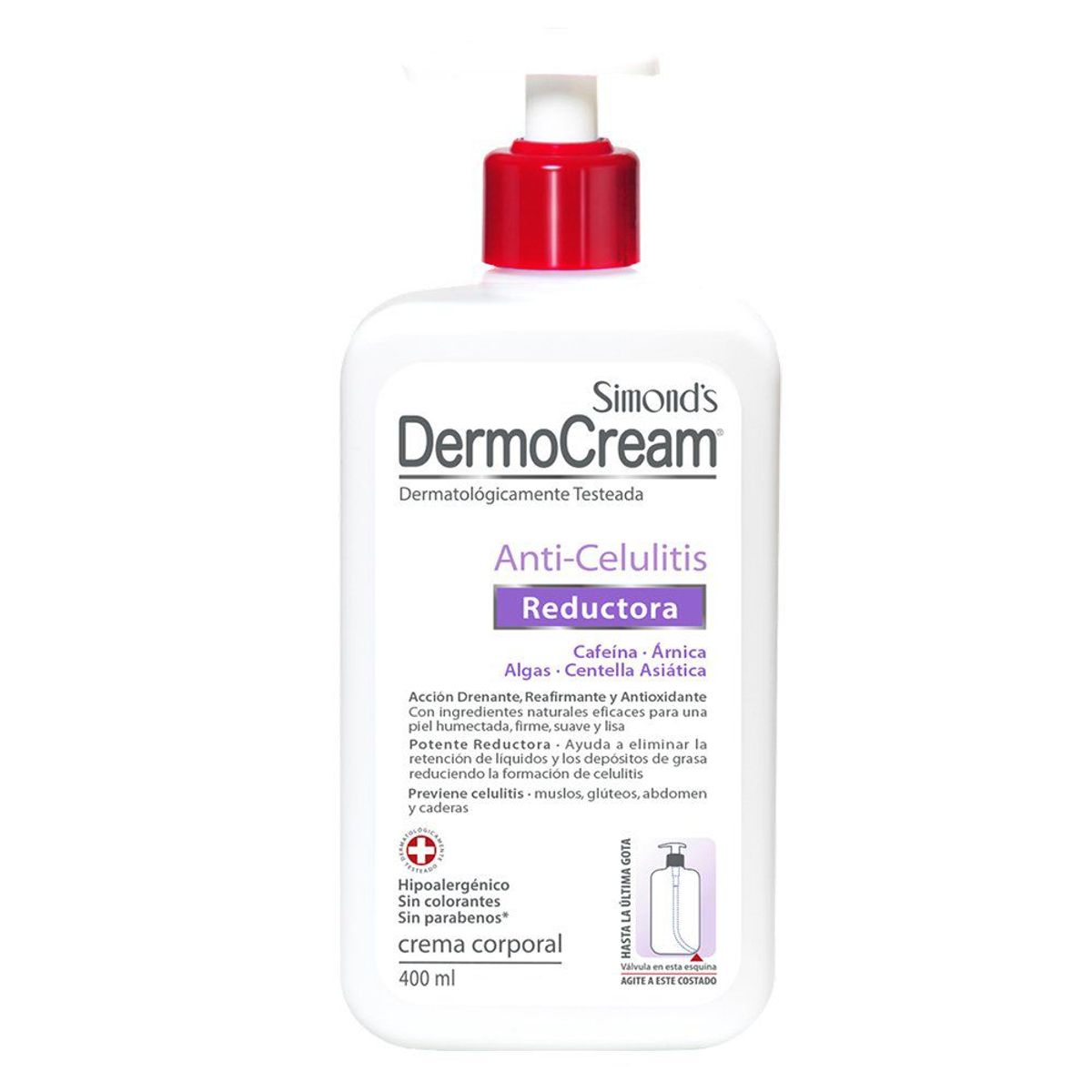 DERMOCREAM - Crema Corporal Dermocream Anti Celulitis Reductora 400 ml