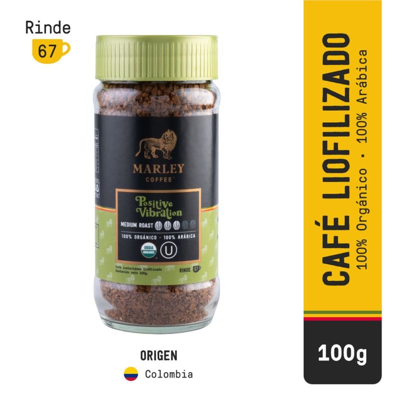 MARLEY COFFEE - Cafe Liofilizado Positive Vibies Organico