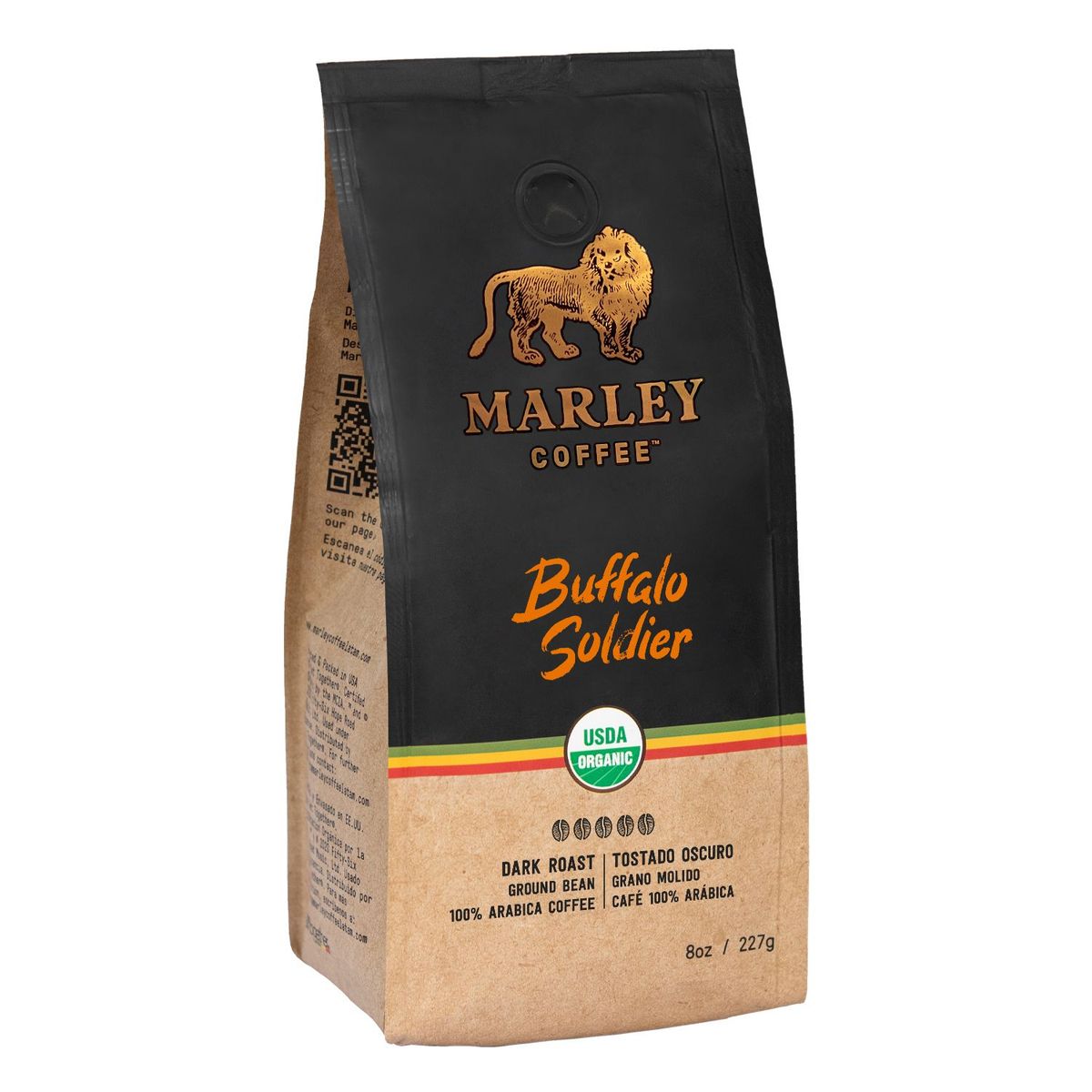 MARLEY COFFEE - Cafe Grano Molido Buffalo Soilder Organico