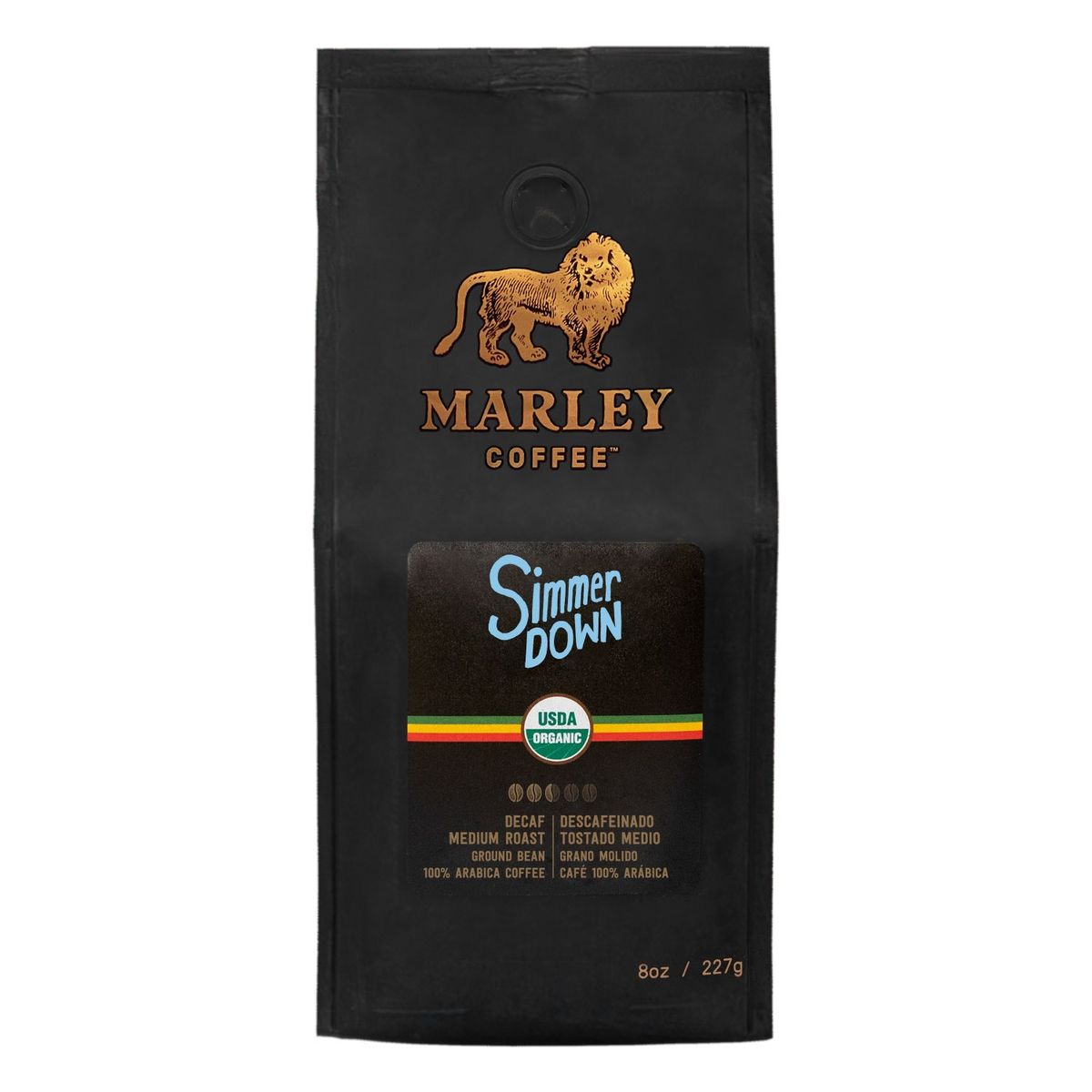 MARLEY COFFEE - Cafe Grano Molido Descafeinado Organico