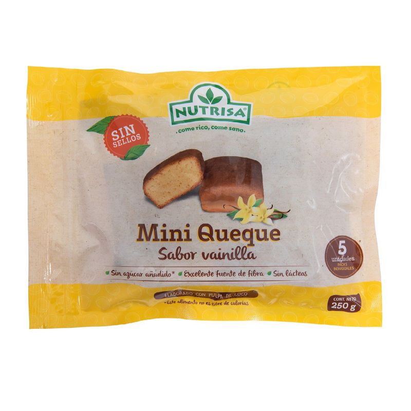 NUTRISA - MINI QUEQUE VAINILLA SIN SELLOS NUTR 5UN
