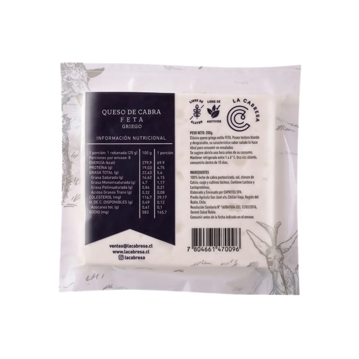 LA CABRESA - Queso de Cabra Feta Griego La Cabresa 200 g