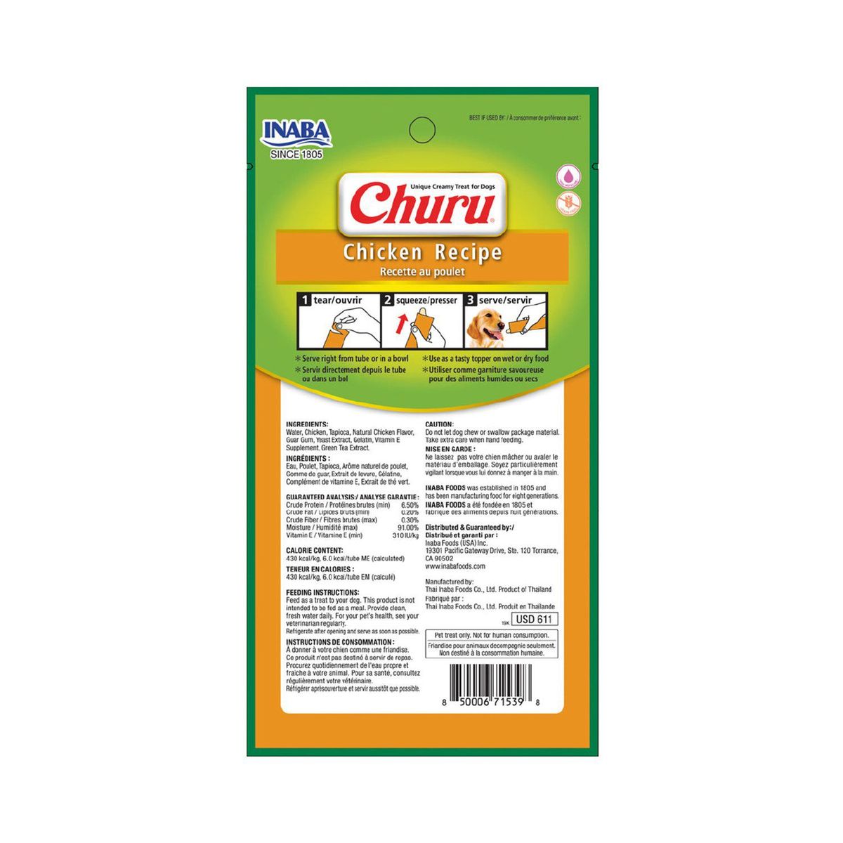 INABA - Snack Churu Pollo Perro