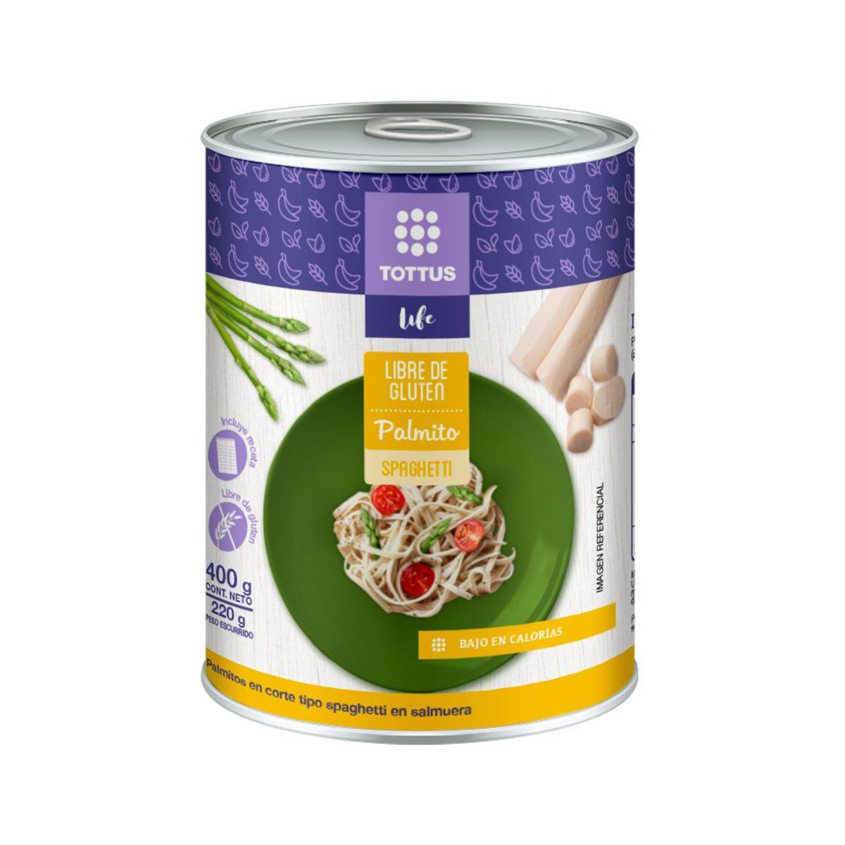 TOTTUS LIFE - PALMITO SPAGHETTI TOTTUS LIFE 400 GR