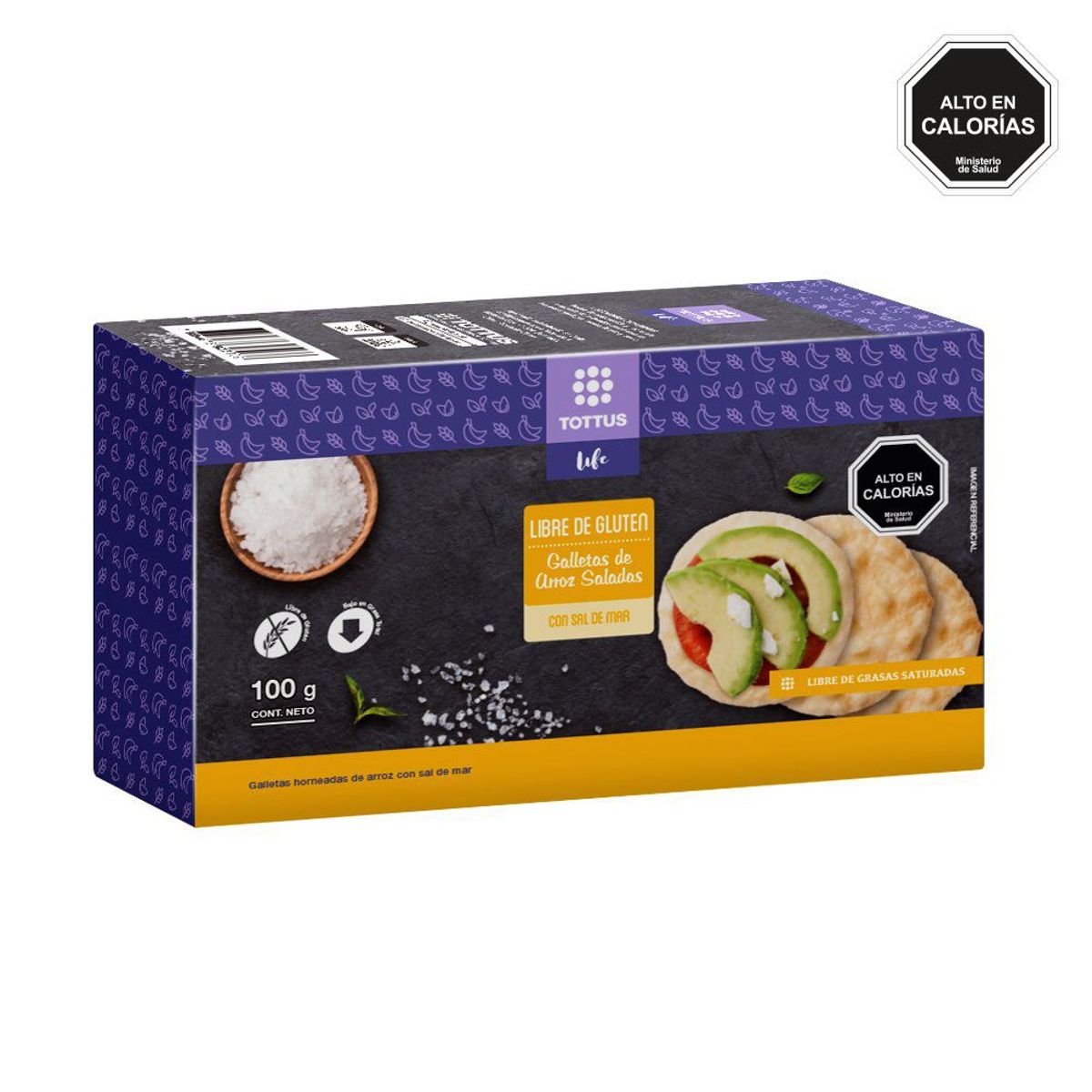 TOTTUS LIFE - Galleta De Arroz Sal De Mar Premium
