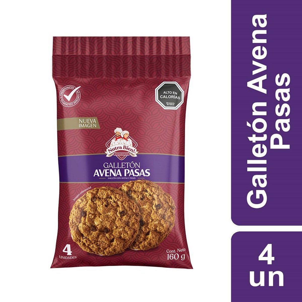 NUTRA BIEN - Galletón Avena Pasas