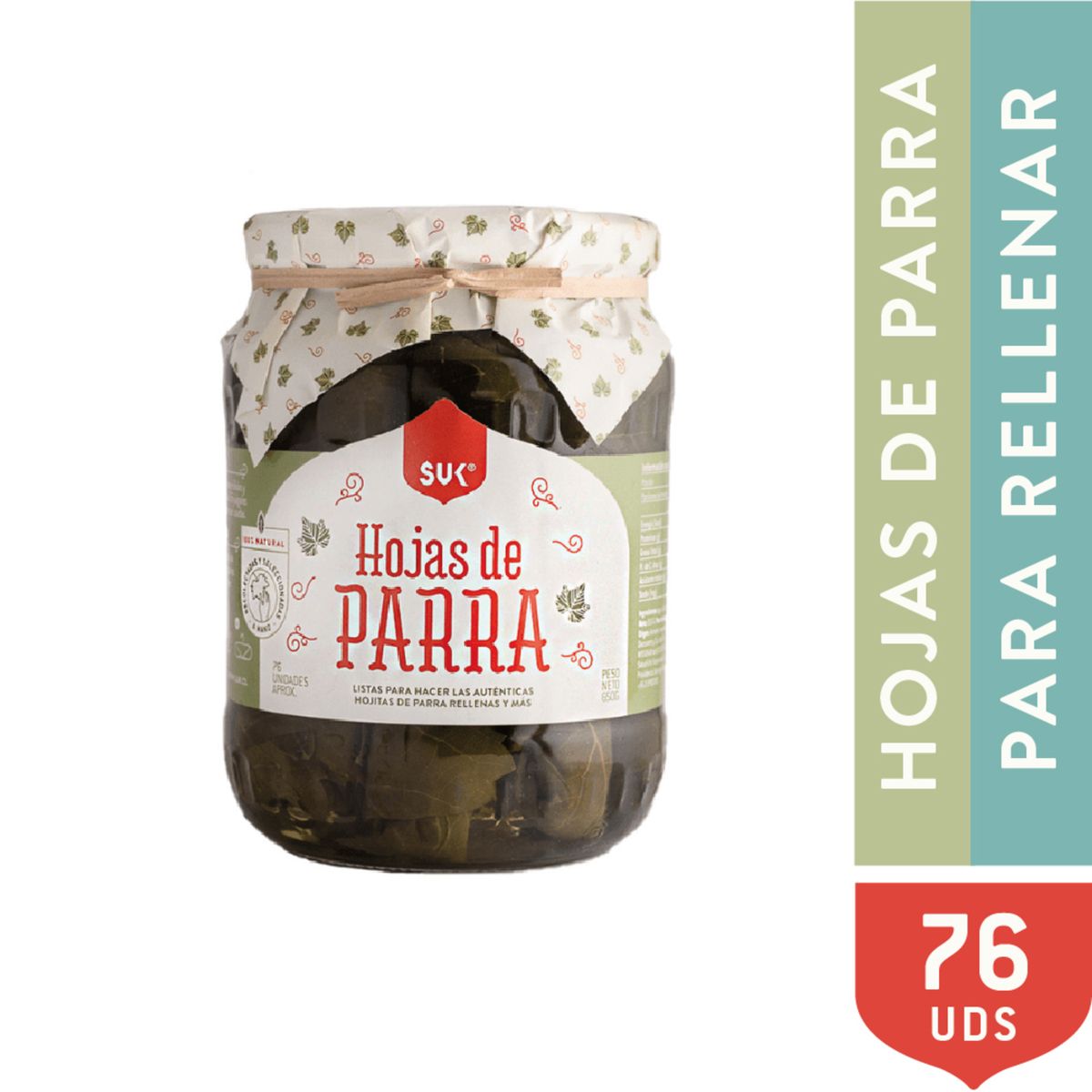 SUK - HOJAS DE PARRA SUK 650 GR