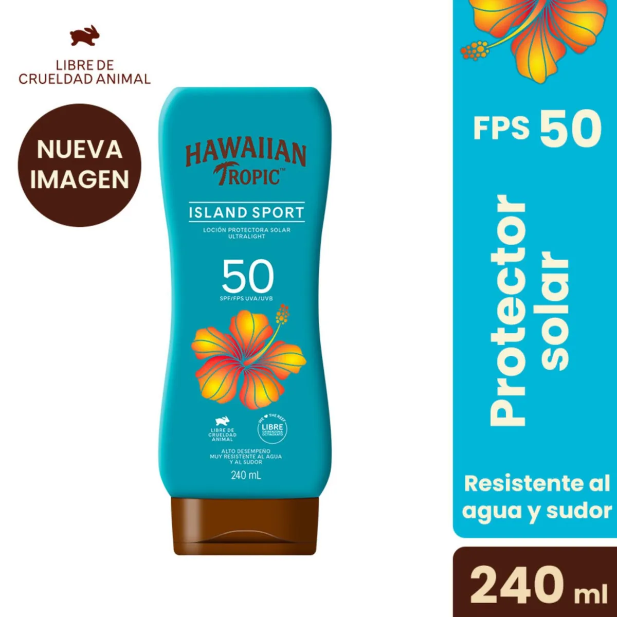 HAWAIIAN TROPIC - Protector Solar Island Sport FPS 50+ Hawaiian Tropic 240 ml