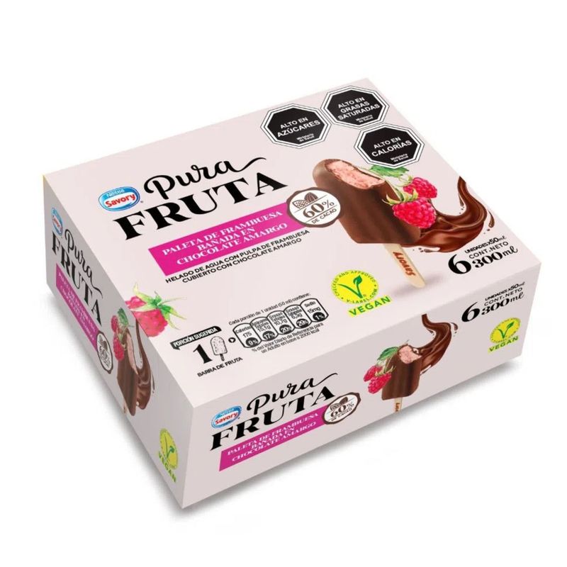 PURA FRUTA - HELADO MP FRAMB CHOC PURA FRUTA 0.3 LT
