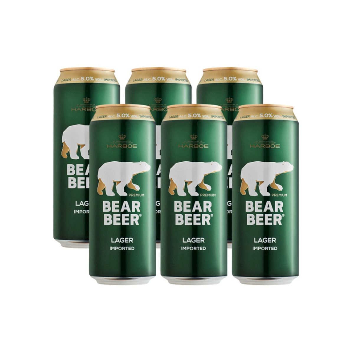 BEAR BEER - PACK CERVEZA LATA 6UN BEAR BEER 5G 500CC