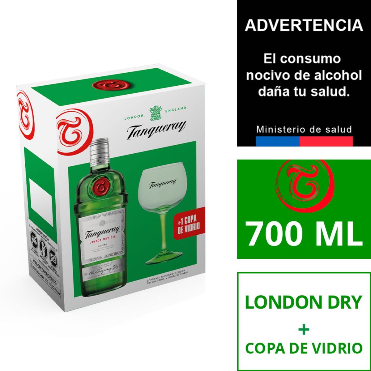 TANQUERAY - PACK GIN  COPA TANQUERAY 43.1G 700 CC